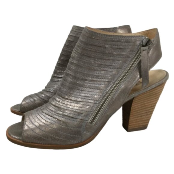 Paul Green Metallic Cayanne Peep Toe Booties 5.5 - Picture 1 of 12